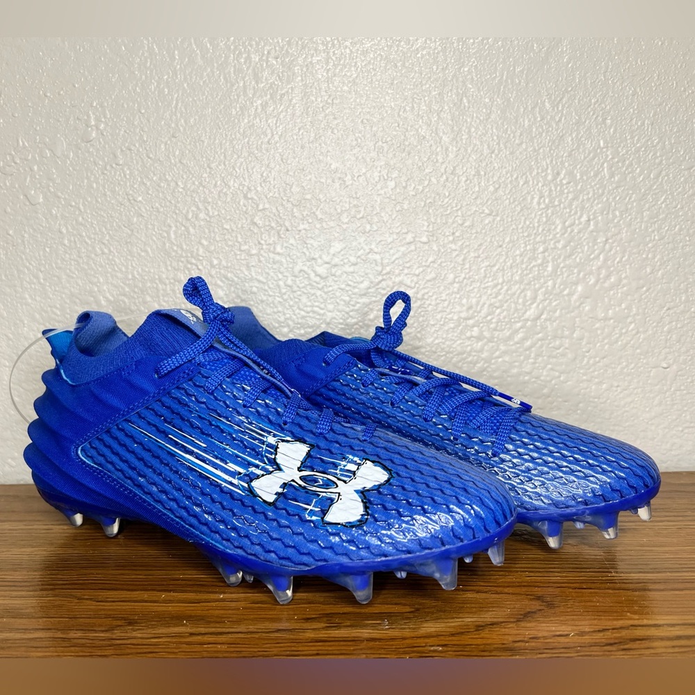 Under Armour Blue Smoke 2.0 MC Royal Football Cleats Mens Size 9.5 - NWOT